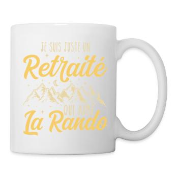 Just a retiree who loves hiking, retirement - Mug - white - Right