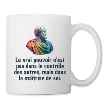 T-shirts Stoïcisme : L'inspiration à portée de soi - Mug blanc - blanc - Droite