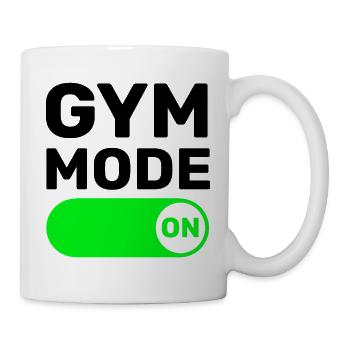 GYM MODE ON - FITNESS - WORKOUT - TRAINING - Tasse - Weiß - Rechts