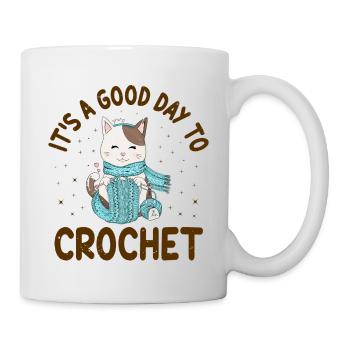 C’est une bonne journée pour crocheter , Amateur de crochet - Mug blanc - blanc - Droite