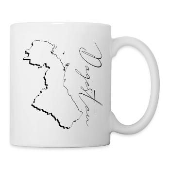 (RU) Carte du Daghestan en tant que contour FR - Mug blanc - blanc - Droite