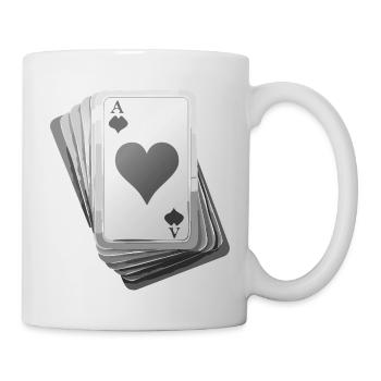 Cards black/white - Tasse - Weiß - Rechts
