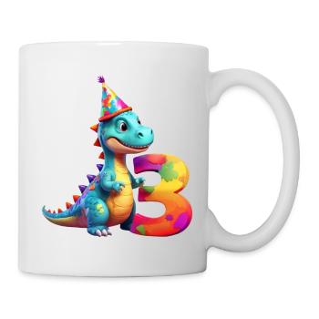 DINO 3 YEARS DINOSAUR 3RD BIRTHDAY - Mug - white - Right