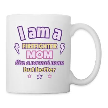 Maman pompier, cadeau de fête des mères - Mug blanc - blanc - Droite