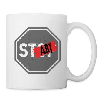 Zacznij tworzyć zamiast się zatrzymywać - Tasse - Weiß - Rechts