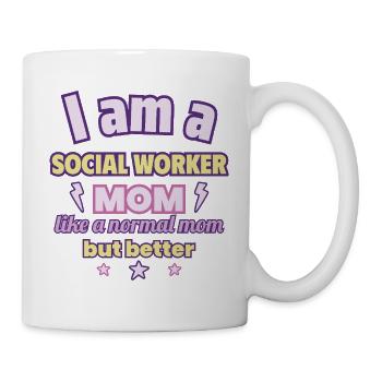 Assistante sociale Maman Cadeau Fête des Mères Aide - Mug blanc - blanc - Droite