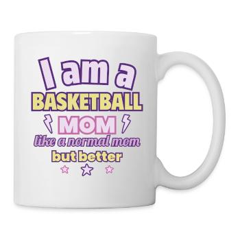 Basketball-Mama, Muttertag Geschenk, Sport - Tasse - Weiß - Rechts