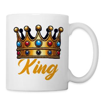 krone könig - Tasse - Weiß - Rechts