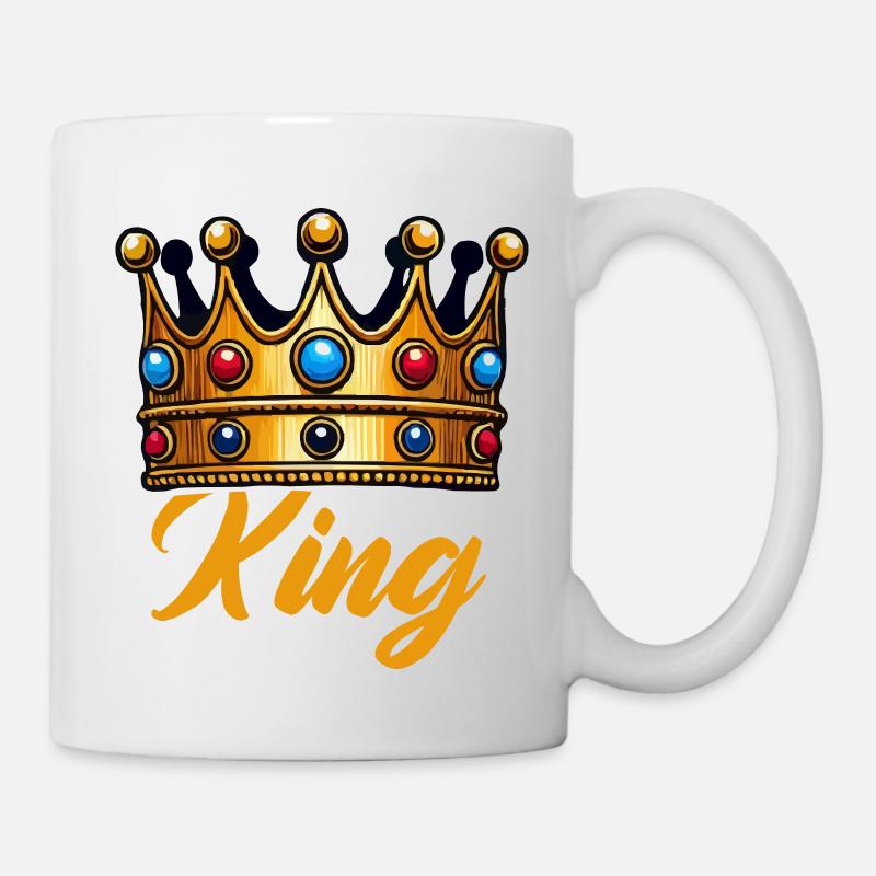 krone könig - Tasse - Weiß