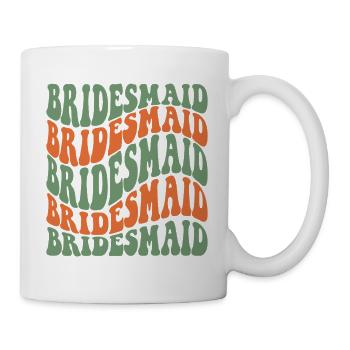 BRiIDESMAID - Demoiselle d’honneur Vert Orange - Mug blanc - blanc - Droite