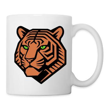 Geometric Tiger - Vector Design - Mug - white - Right