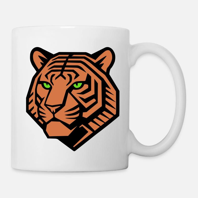 Geometric Tiger - Vector Design - Mug - white