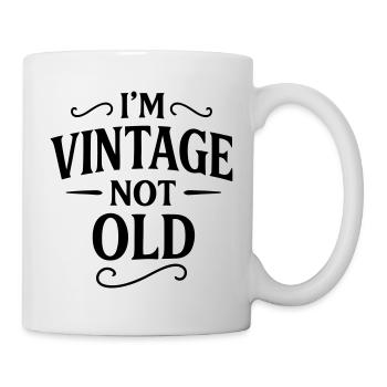 not old but vintage birthday gift - Mug - white - Right
