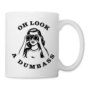 oh look, a dumbass - Mug - white - Right