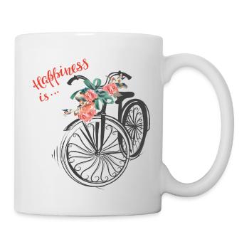 Le bonheur, c’est... - Mug blanc - blanc - Droite