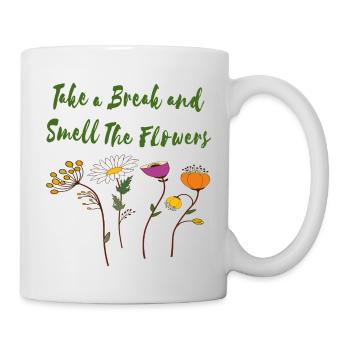 Fleur - Mug blanc - blanc - Droite