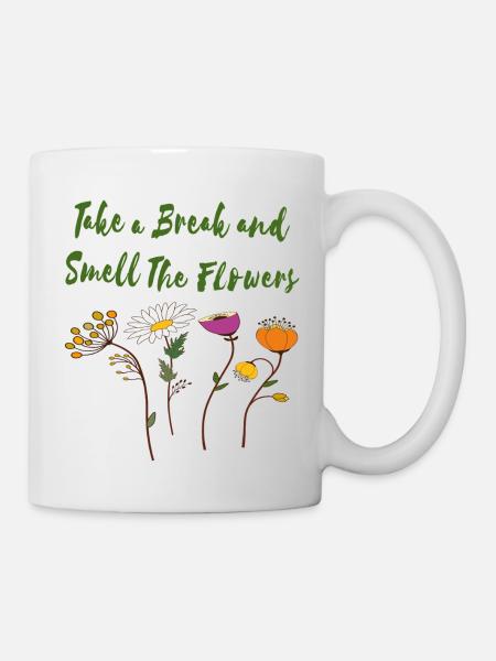 Flowers - Tasse - Weiß