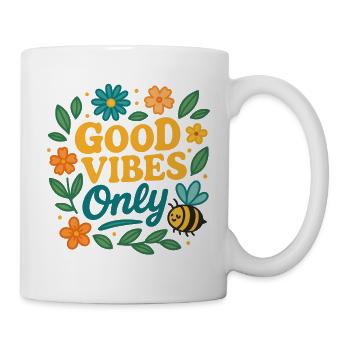 gute Stimmung | farbiges Sommer Design - Tasse - Weiß - Rechts