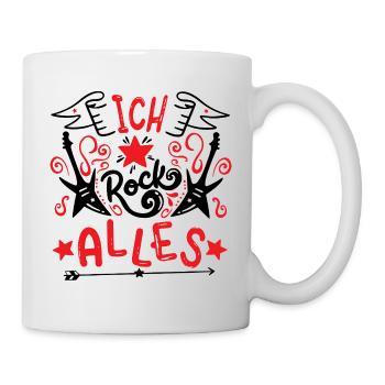 Ich rock alles - Gitarre - Motivation Mut Kraft - Tasse - Weiß - Rechts