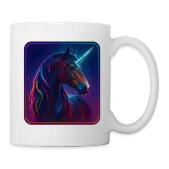 Arab-Berber Unicorn Stallion with Magic Horn - Mug - white - Right