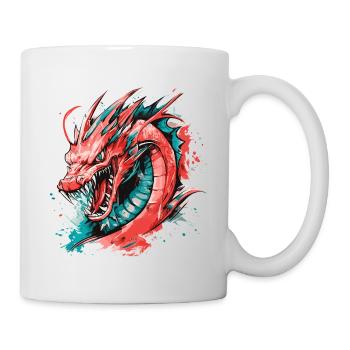 Dragon Colorful Fantasy Magic Mysticism Mythology Art - Mug - white - Right