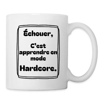 Échouer, c’est apprendre en mode hardcore - Mug blanc - blanc - Droite
