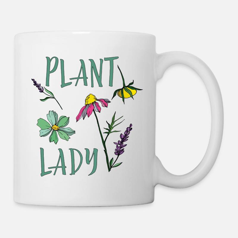 Dame des plantes - Mug blanc - blanc