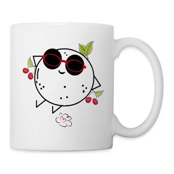 Bande dessinée aux cerises - Mug blanc - blanc - Droite