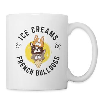 Bouledogue français IceCream Art - Kawaii Dog Lover - Mug blanc - blanc - Droite