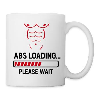 Bauchmuskeln Belastung Fitness - Tasse - Weiß - Rechts