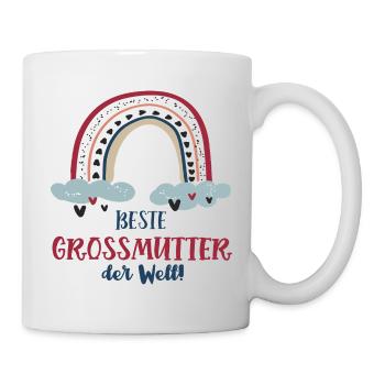 Beste Grossmutter Regenbogen Grossmama Oma Omi - Tasse - Weiß - Rechts