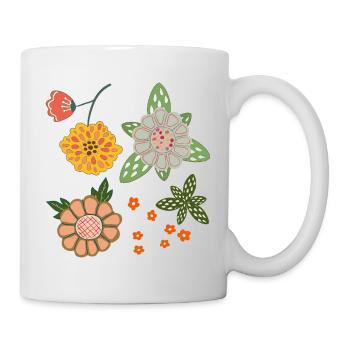Fantaisie florale - Mug blanc - blanc - Droite