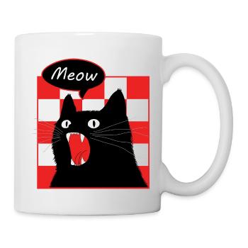 Le chat et l’humour - Mug blanc - blanc - Droite