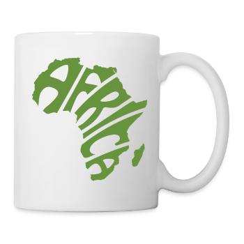 Africa Map Word Art - Mug - white - Right