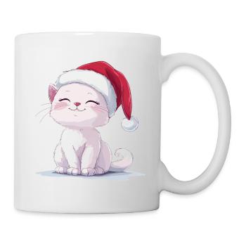 Chat Noël Noël Chat Mignon Joyeux Catmas - Mug blanc - blanc - Droite