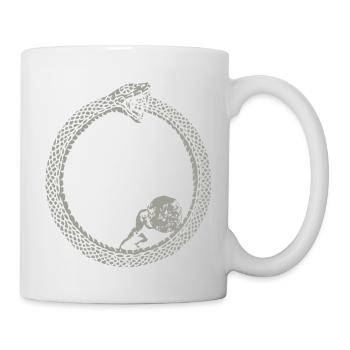 Ouroboros und Sisyphos absurde Philosophie Kunst - Tasse - Weiß - Rechts
