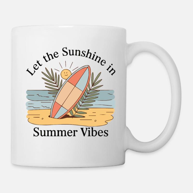 Summer Vibes Shirt – Let the Sunshine in - Mug - white