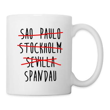 Spandau - Berlin - Bezirk - Aufzählung - Tasse - Weiß - Rechts