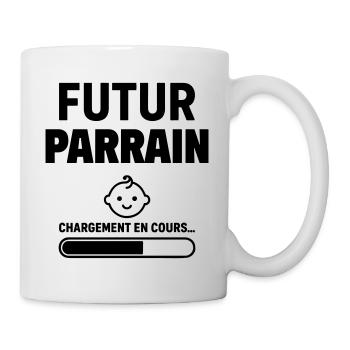 Ankündigung der Schwangerschaft Zukünftiger Pate Lustiger Humor - Tasse - Weiß - Rechts