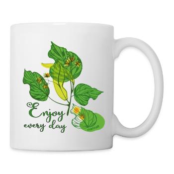 enjoy every day - Tasse - Weiß - Rechts