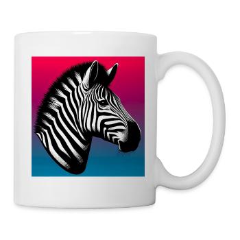 Zebra - Tasse - Weiß - Rechts