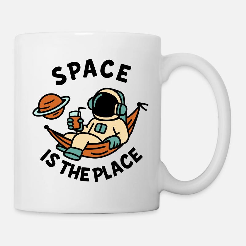 Explorer de l’espace astronaute design relaxant - Mug blanc - blanc