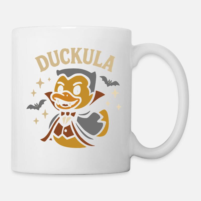 Canard en caoutchouc vampire & drôle de dicton « Duckula » motif - Mug blanc - blanc