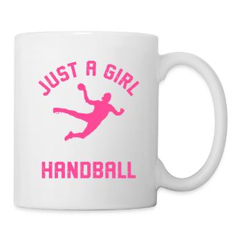 just a girl who loves handball  - Mug - white - Right