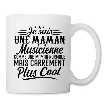 Musician Mom: Normal, but more badass - Mug - white - Right