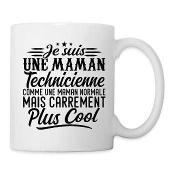 Techniker-Mama: normal, aber knallharter - Tasse - Weiß - Rechts