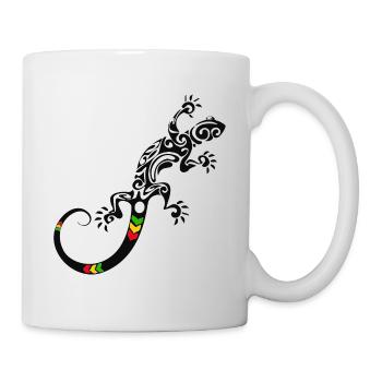 Design vibrant de salamandre tribale - Mug blanc - blanc - Droite