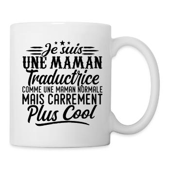 Translator Mom: Normal, but more badass - Mug - white - Right