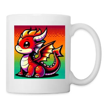 Drache - Tasse - Weiß - Rechts