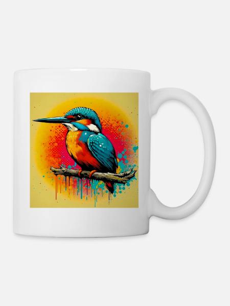 Eisvogel - Tasse - Weiß